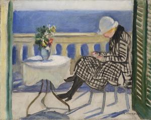Charles-Camoin-Lola-sur-le-balcon-1920.Collection particuliere. Copyright Archives Camoin, ADAGP, Paris 2016